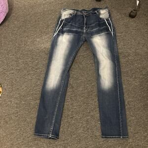 Women’s 14/16 Patriotic American Flag Straight Leg Jeans